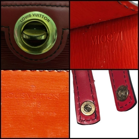 LOUIS VUITTON Red Epi Arsch Shoulder Bag 2Way clutch Red - Picture 9 of 16